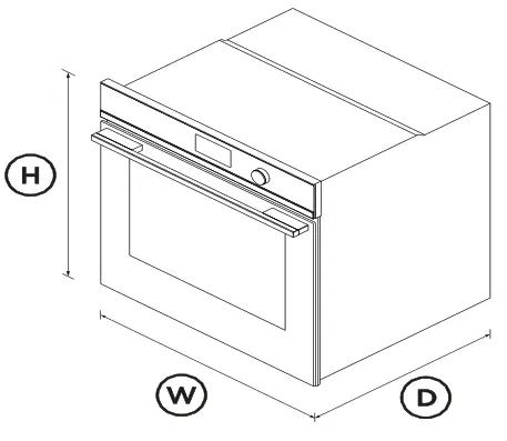FISHER PAYKEL OB30SD14PLX1 Self Cleaning Oven - DIMENSIONS