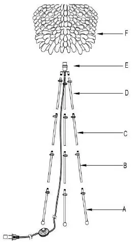 Maxax-F21-PK-Columbus-60 Inch-Pink-Gold-Tripod-Floor-Lamp-1