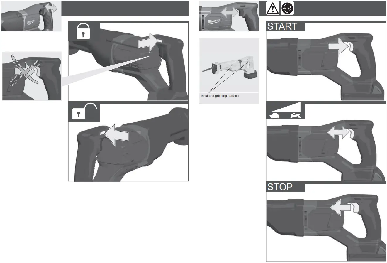 milwaukee M18 BSX Cordless Recipro Saw - Figrue 4