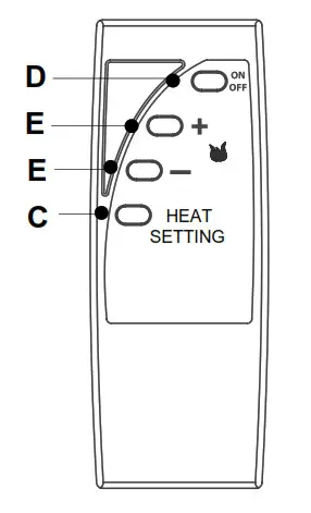 Electric Fireplace FEF26 - Remote Control