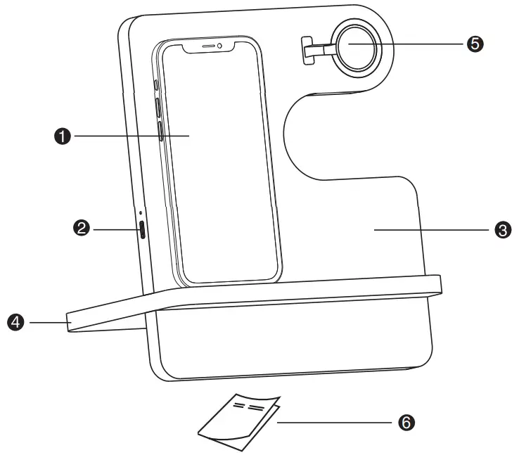 Chargers 25403 3 In 1 Bamboo Wireless Charger - fig 1