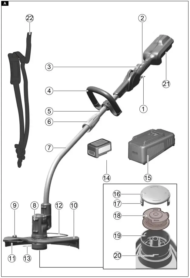 KARCHER-LTR-36-33-Battery-Powered-Lawn-Trimmer-FIG 1