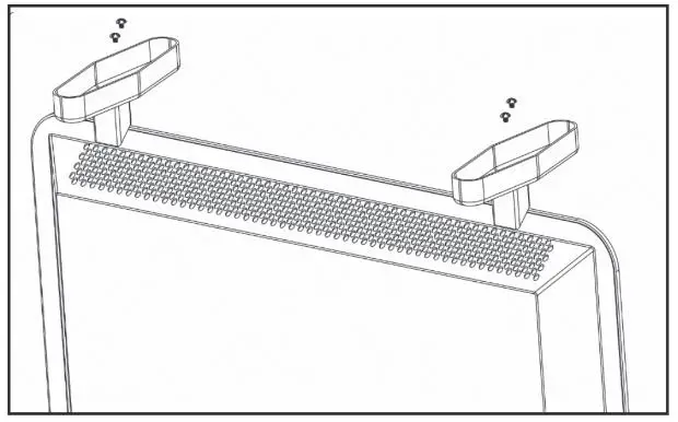 ElectriQ 2.0 KW Designer Glass Panel Heater EGH20AW - ATTACHING THE FEET