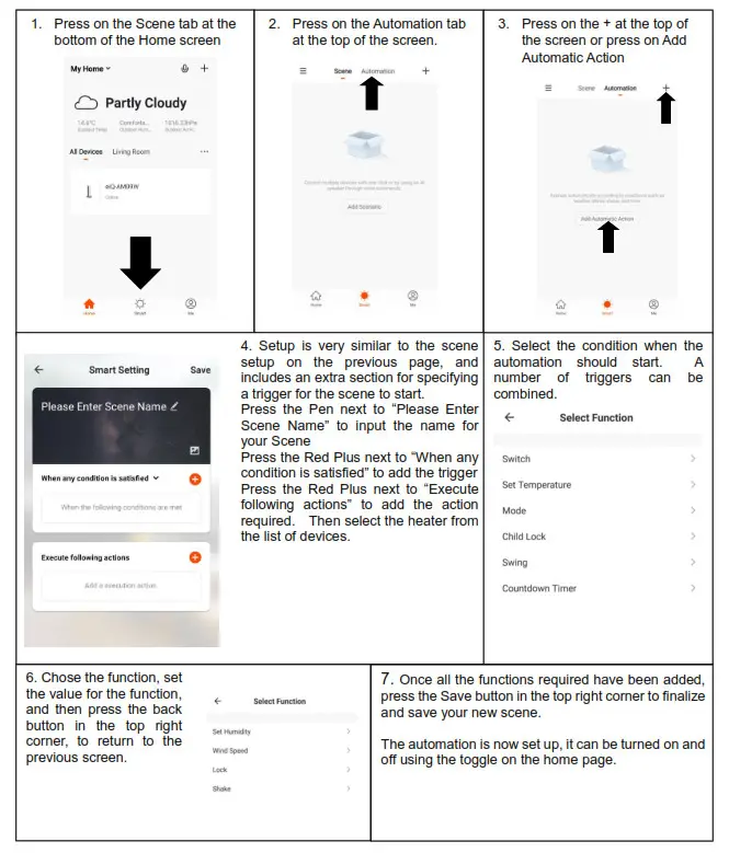 ElectriQ 2.0 KW Designer Glass Panel Heater EGH20AW - AUTOMATION