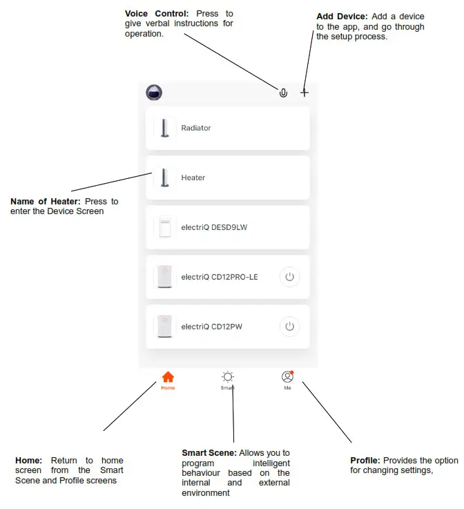 ElectriQ 2.0 KW Designer Glass Panel Heater EGH20AW - CONTROLLING YOUR APPLIANCE THROUGH THE APP