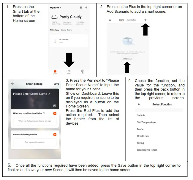 ElectriQ 2.0 KW Designer Glass Panel Heater EGH20AW - SCENE