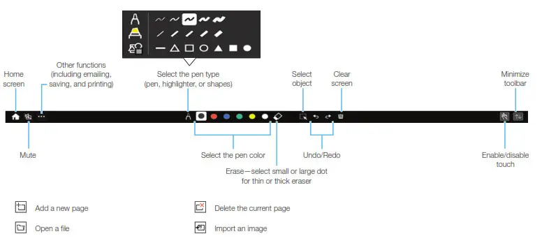 EPSON EB-725Wi Interactive Laser Display- mode