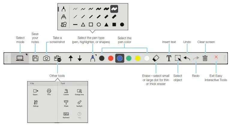 EPSON EB-725Wi Interactive Laser Display- software
