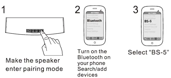 Pair the speaker with your mobile phone