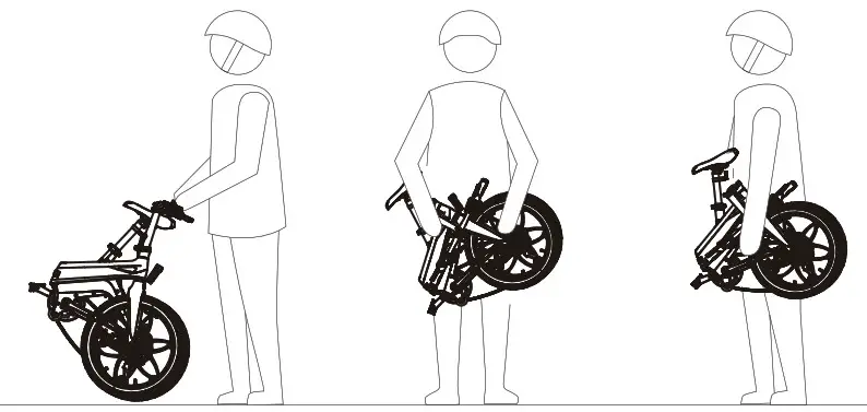BLAUPUNKT FIETE 500 Folding Electric Bike - carrying