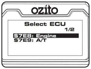 ozito OBD2 Code Reader - fig 6