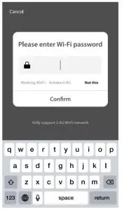 Enter Wi-Fi password