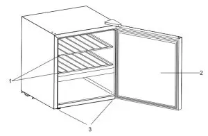 STAKOL Y67392418 Countertop Fridge - Parts and Features
