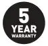 5 Years Warranty
