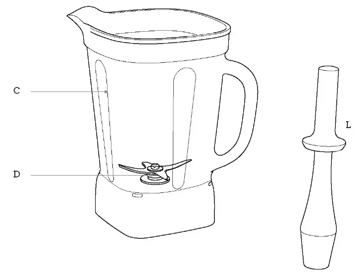 Breville BBL820 The Q Counter Blender - Composantas 2