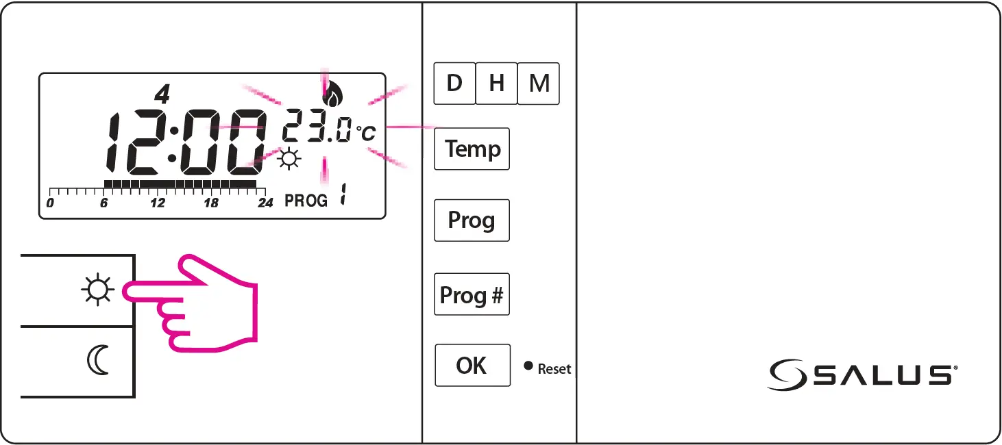 Setting the comfort temperature 01