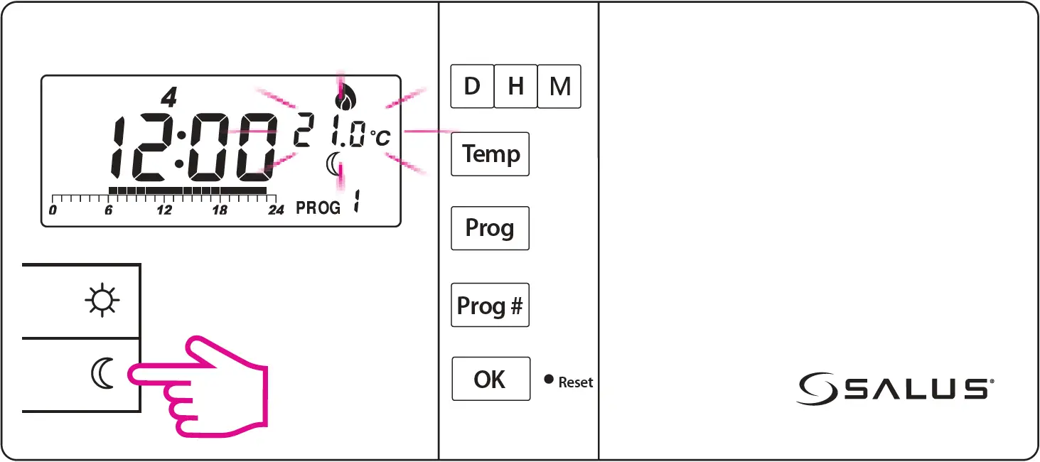 Setting the comfort temperature 02