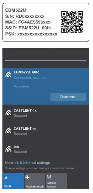 CASTLENET EBM522U Mesh WiFi Router 6