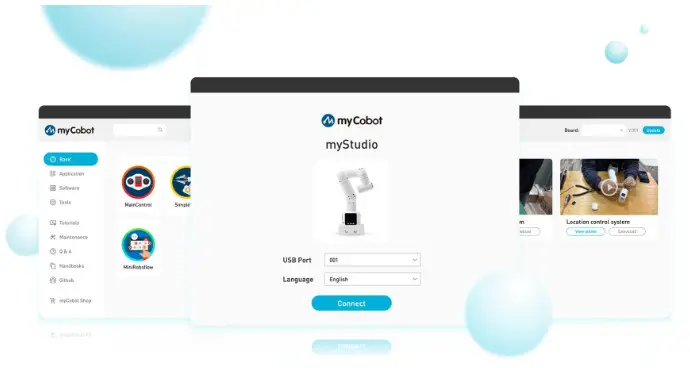 Elephant Robotics MyCobot Six Axis Collaborative Robot Arm - myStudio