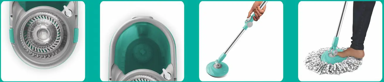 spotzero CCPDFLR053ASSRCTN1 Royale Steel Wringer Spin Mop With Big Wheels