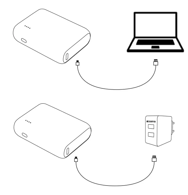 CHAMPION PBPD10 10000 mAh Power Bank - connect 1