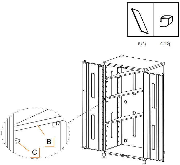 Trinity Pro 36” Locker Cabinet- 09