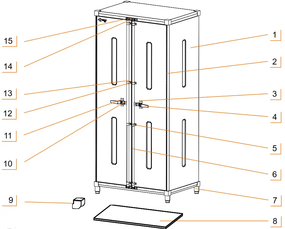 Trinity Pro 36” Locker Cabinet- 13