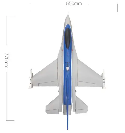EACHINE F16 550mm Wingspan Ducted 50mm EDF Jet EPO RC Airplane 2