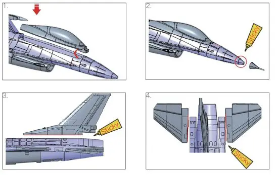 EACHINE F16 550mm Wingspan Ducted 50mm EDF Jet EPO RC Airplane 5