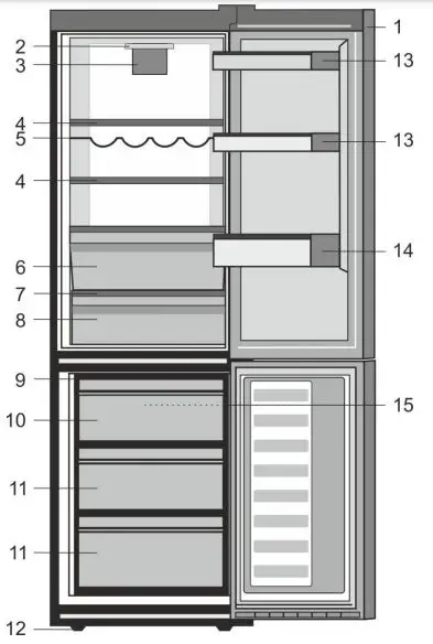 beko-RCNA366E60XBN-Free-Standing-Refrigerator-FIG-1