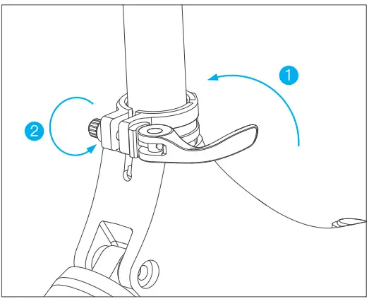Jupiter Bike Discovery X7 Folding Electric Bike - secure the saddle