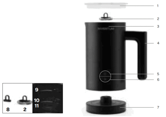 INVENTUM MK360B Milk Frother - figure 1