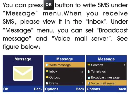 UNIWA Elder Mobile Phone - Send and Receive SMS
