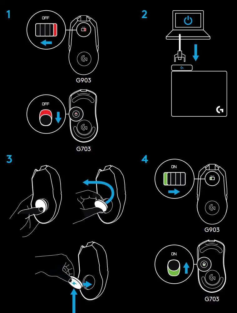 logitech POWERPLAY Wireless Charging System User Guide - SETUP INSTRUCTIONS