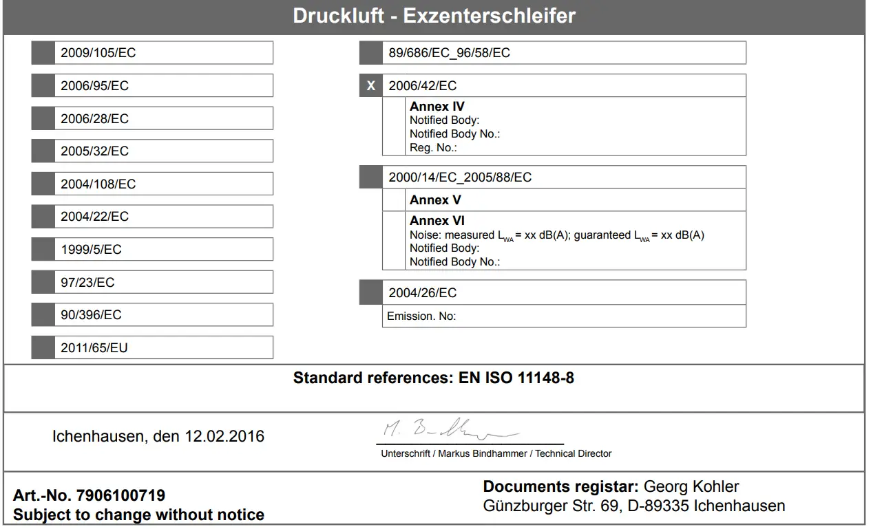 scheppach 7906100719 Pneumatic Orbital Sander - fig4