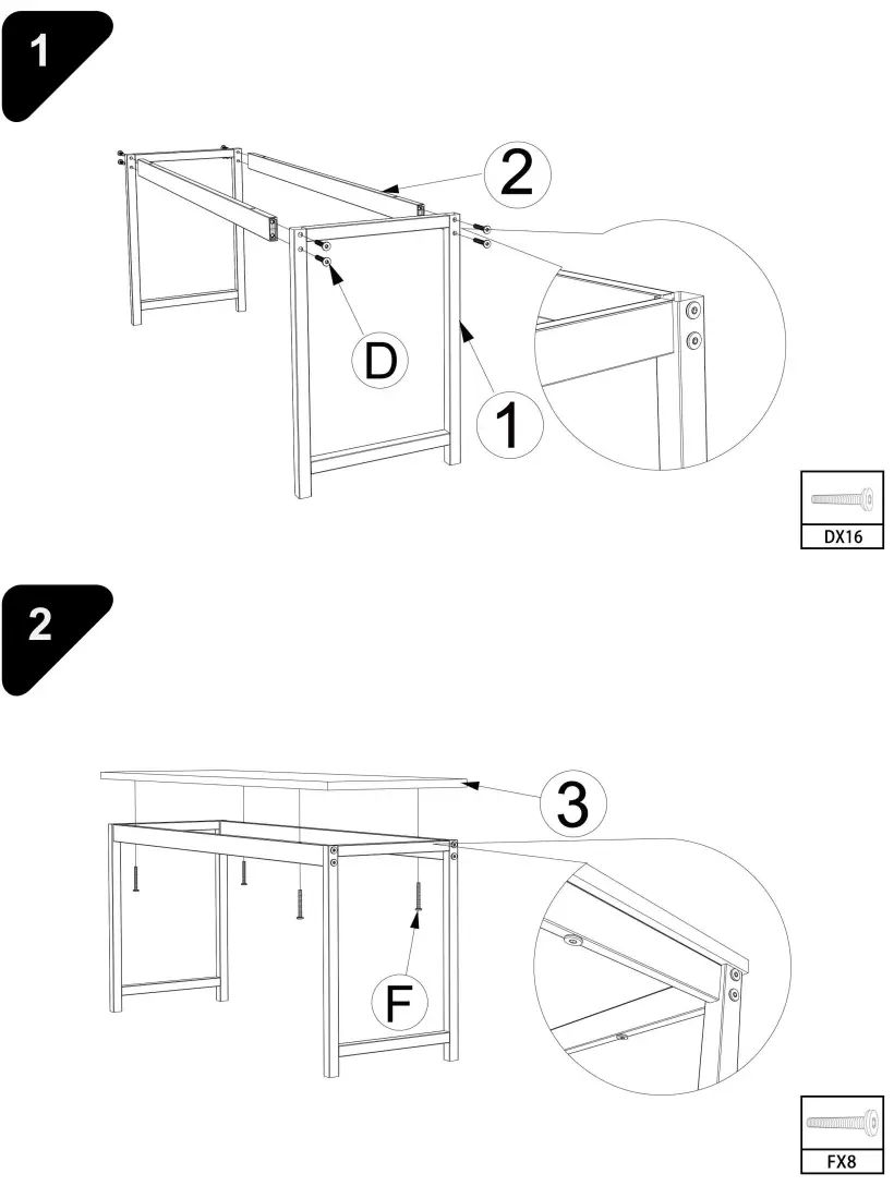 MIERES HDT111002WR G3 Piece Dining Table Set - fig 1