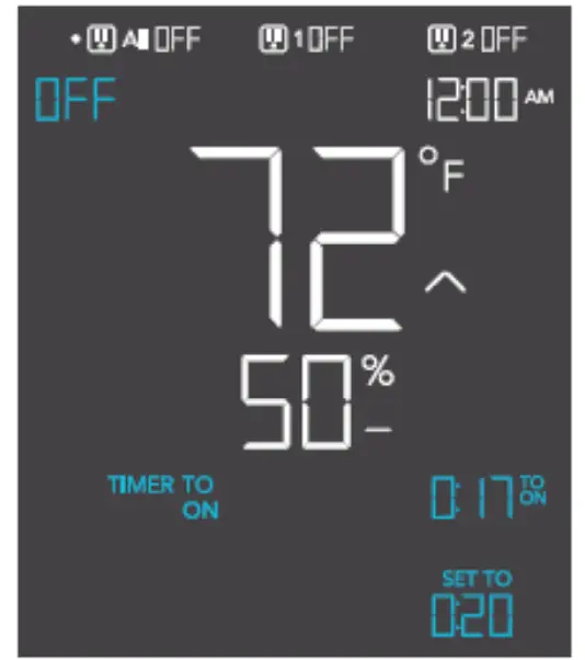 AC INFINITY CTR79A Wall Hang Controller - timer 1