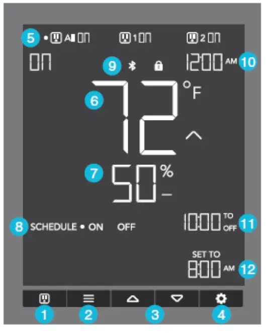 AC INFINITY CTR79A Wall Hang Controller - timer 10