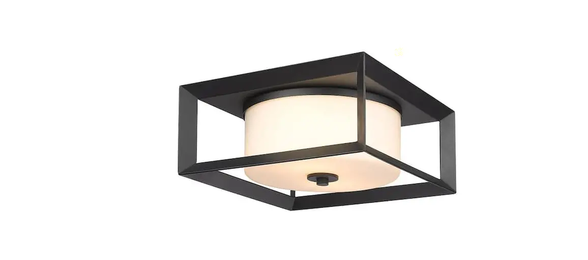 Golden Lighting 2073-ofm Smyth 2-light Black Outdoor Flush Mount Instruction Manual Golden Lighting 2073-ofm Smyth 2-light Black Outdoor Flush Mount Instruction Manual