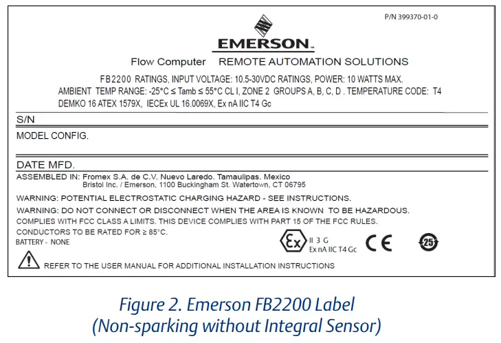 EMERSON D301801X012 FB2200 Flow Computer - Fig 2