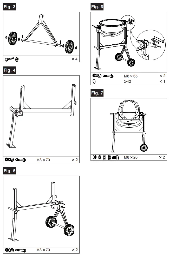 scheppach 5908403901 Concrete Mixer - Fig 2