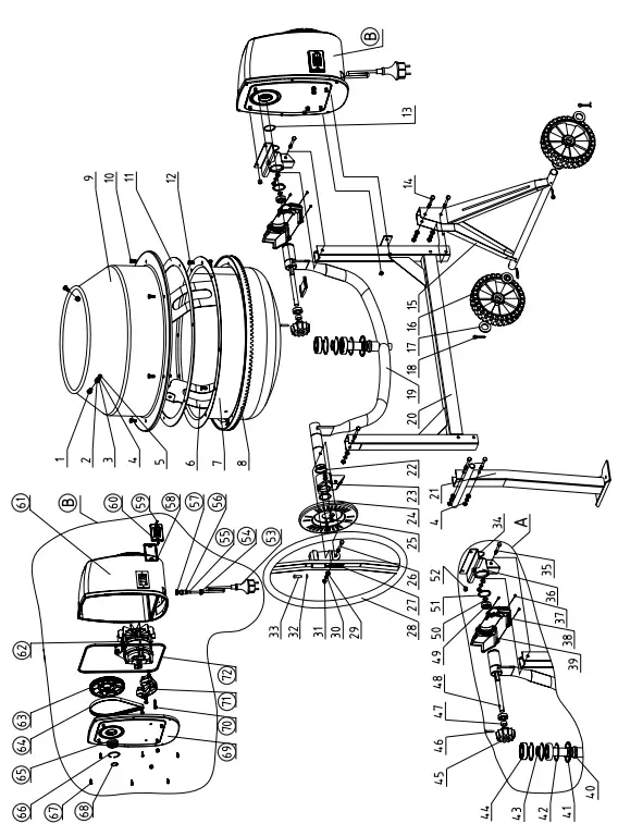 scheppach 5908403901 Concrete Mixer - digaram