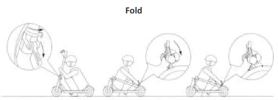 IEZWAY EZ6 Foldable Electric Scooter - Fold