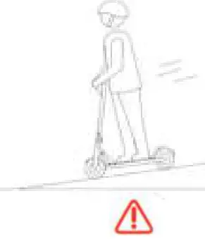 IEZWAY EZ6 Foldable Electric Scooter -descending a hill