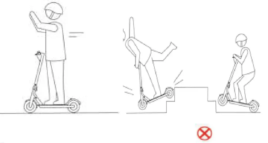 IEZWAY EZ6 Foldable Electric Scooter - driving leaving