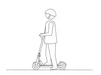 IEZWAY EZ6 Foldable Electric Scooter - other leg