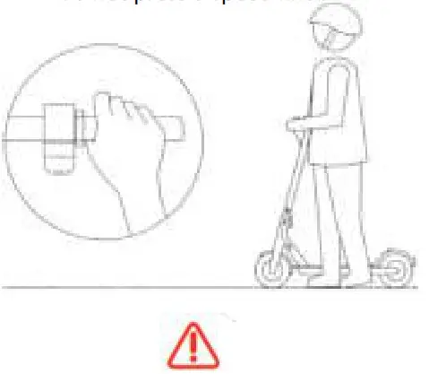 IEZWAY EZ6 Foldable Electric Scooter - speed knob