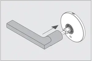 Install the exterior knob lever