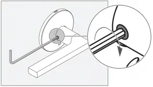 Install the exterior knob lever