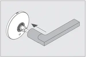 Install the interior knob lever